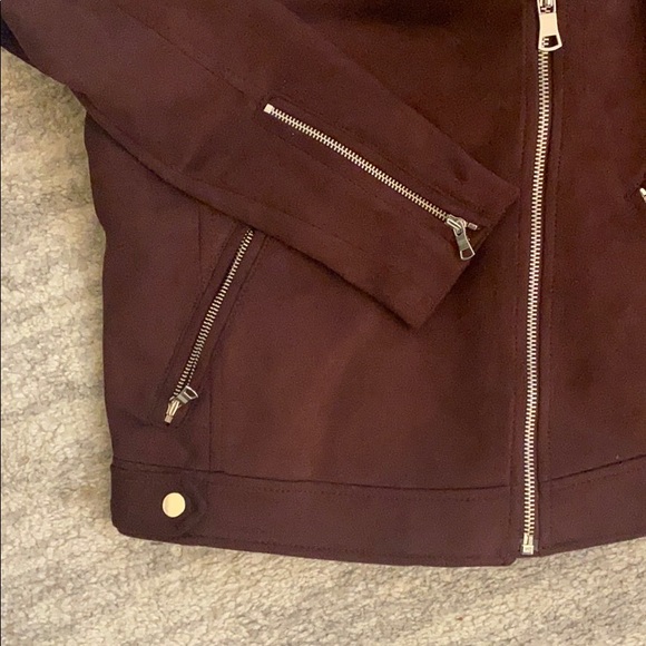 Loft Plum Faux Suede Moro Jacket size XS - Picture 2 of 6